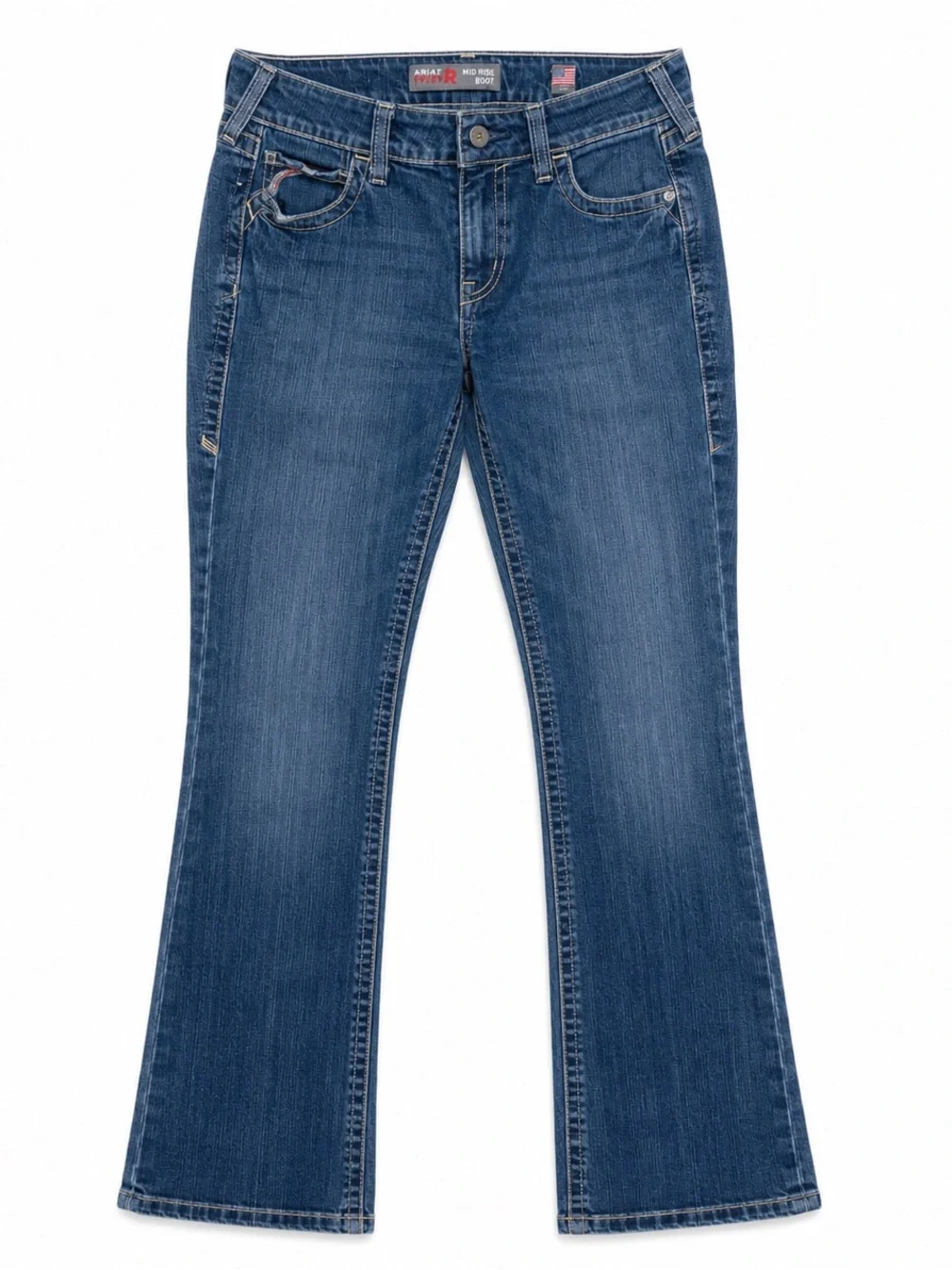 Ariat FR Mid Rise Boot Cut Jeans Womens 28R CAT 2 Flame Resistant USA Fabric